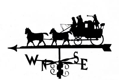 Horse and Carriage B weathervane